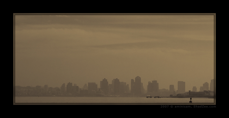Down Town in a fog